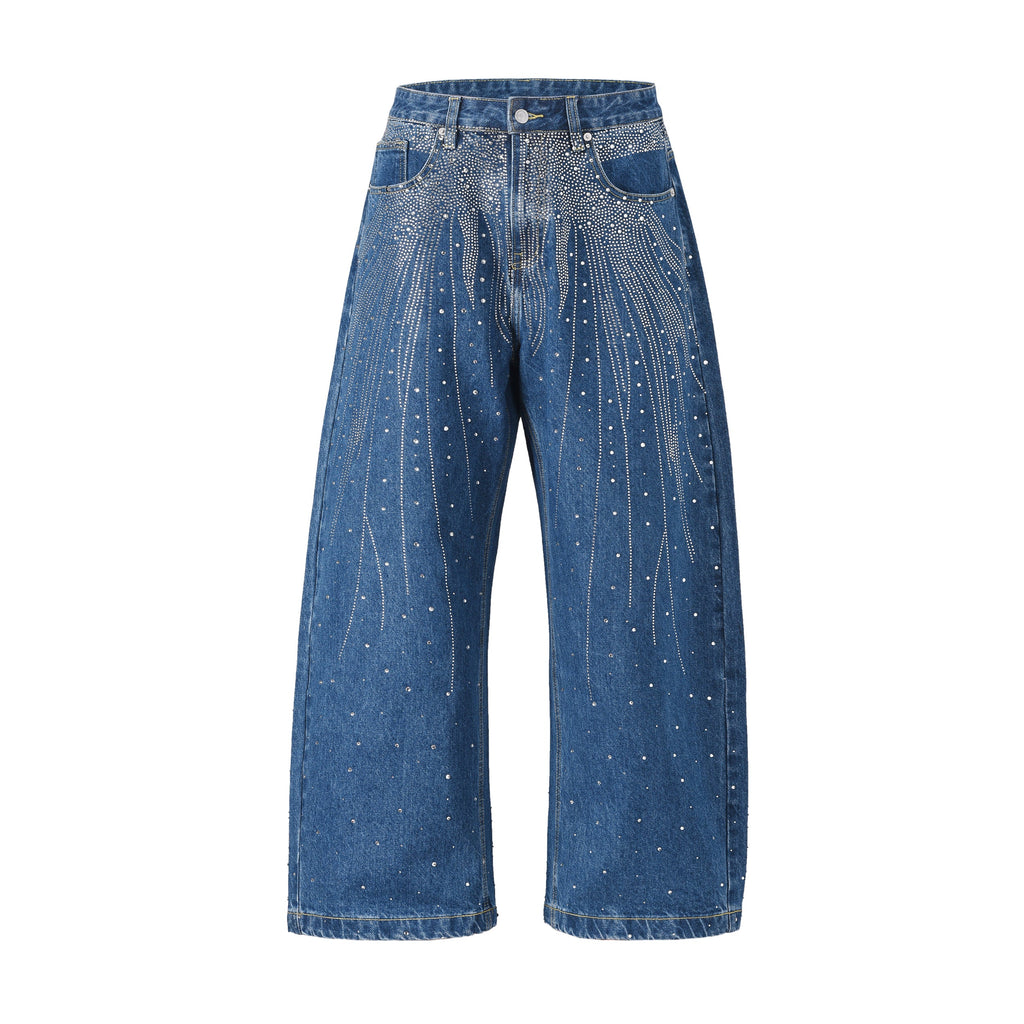 AZUL FLORAL RHINESTONE DENIM