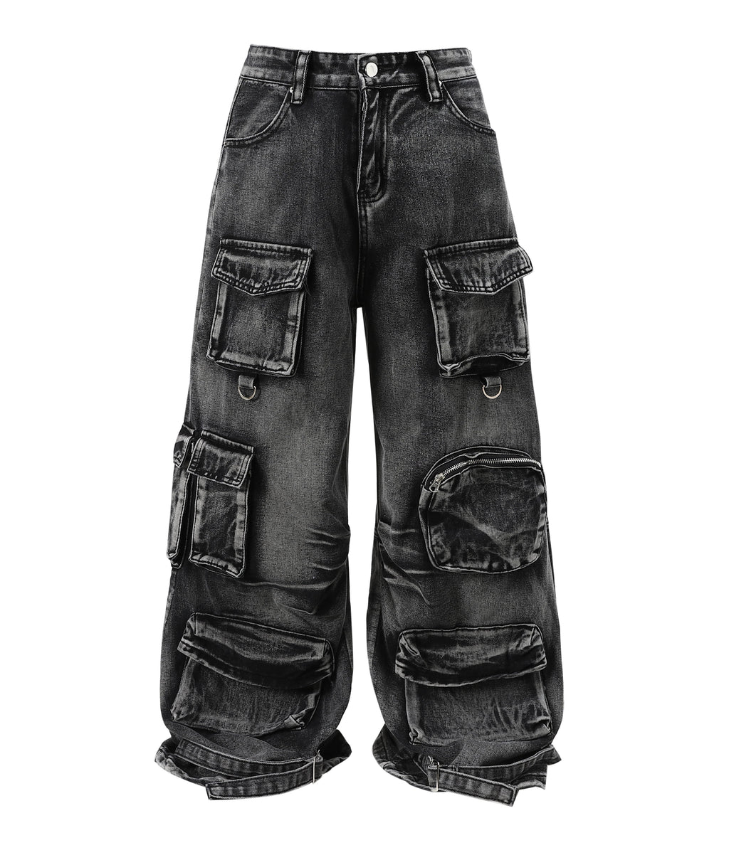 ACID WASH CARGO PANTS
